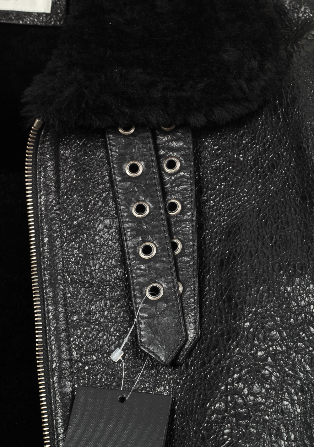 Saint Laurent Paris Black Shearling Leather Jacket  Size 50 / 40R U.S. | Costume Limité