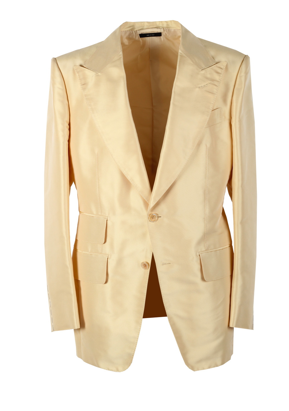 TOM FORD Atticus Yellow Sport Coat In Silk | Costume Limité