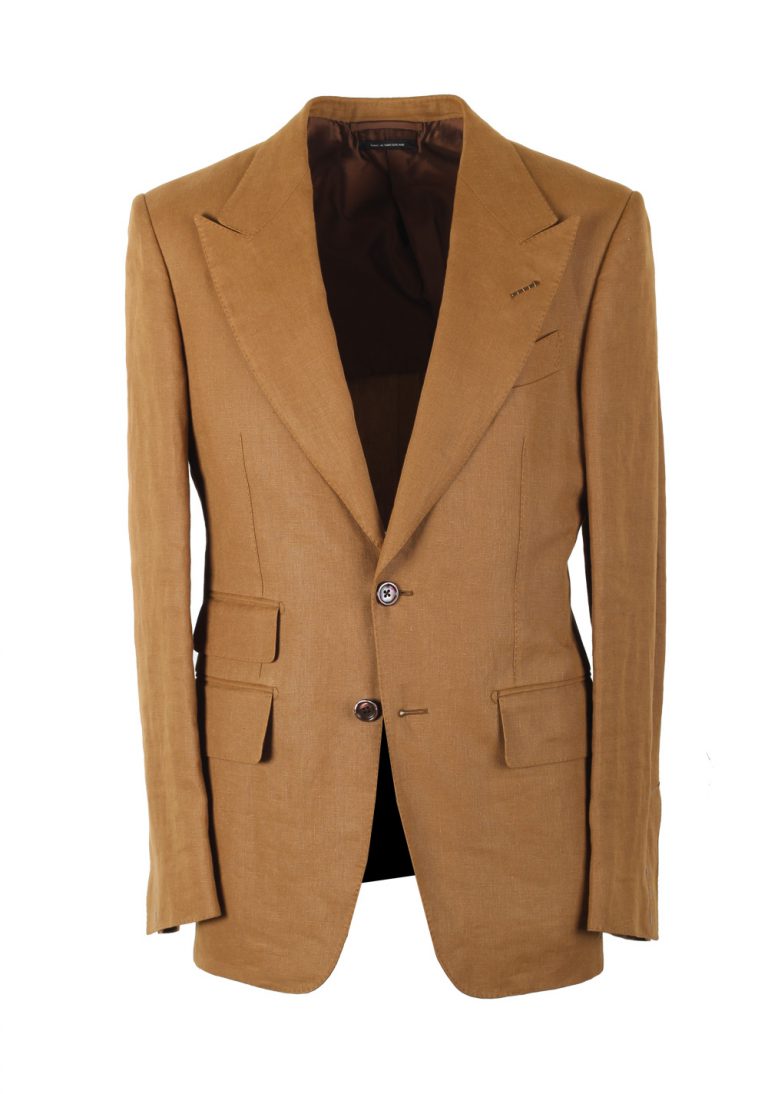 TOM FORD Shelton Brown Linen Sport Coat Size 44C / 34S U.S. - thumbnail | Costume Limité
