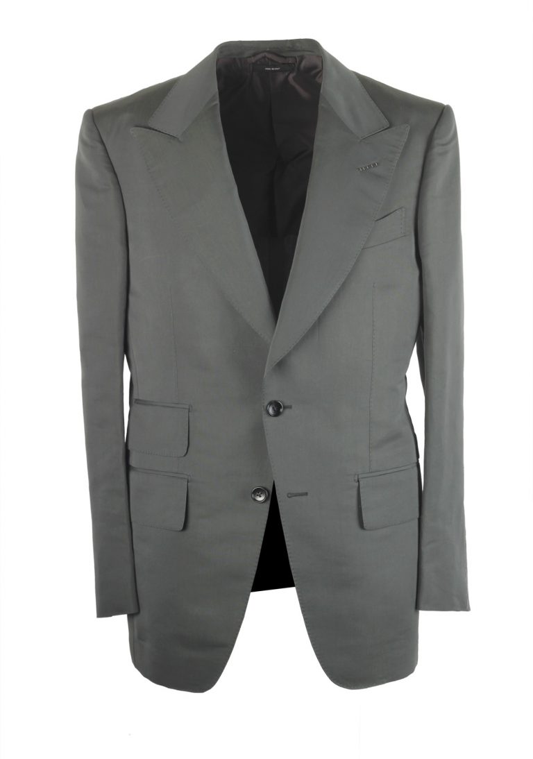 TOM FORD Atticus Green Cotton Silk Suit - thumbnail | Costume Limité