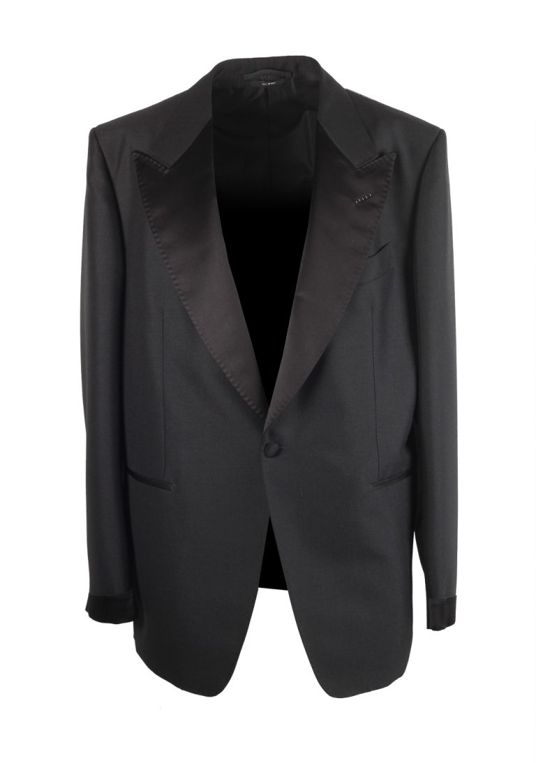 TOM FORD Shelton Black Tuxedo Suit Size 56 / 46R U.S. - thumbnail | Costume Limité