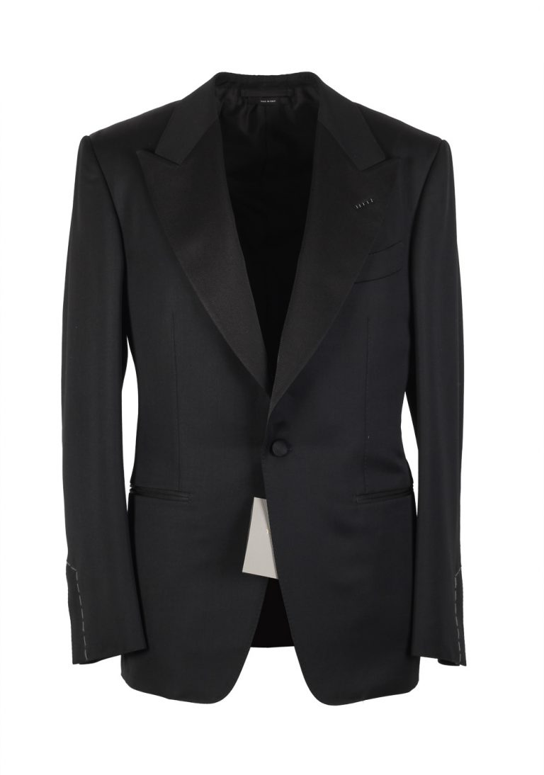 TOM FORD Windsor Black Tuxedo Suit Smoking Size 54 / 44R U.S. Fit A - thumbnail | Costume Limité