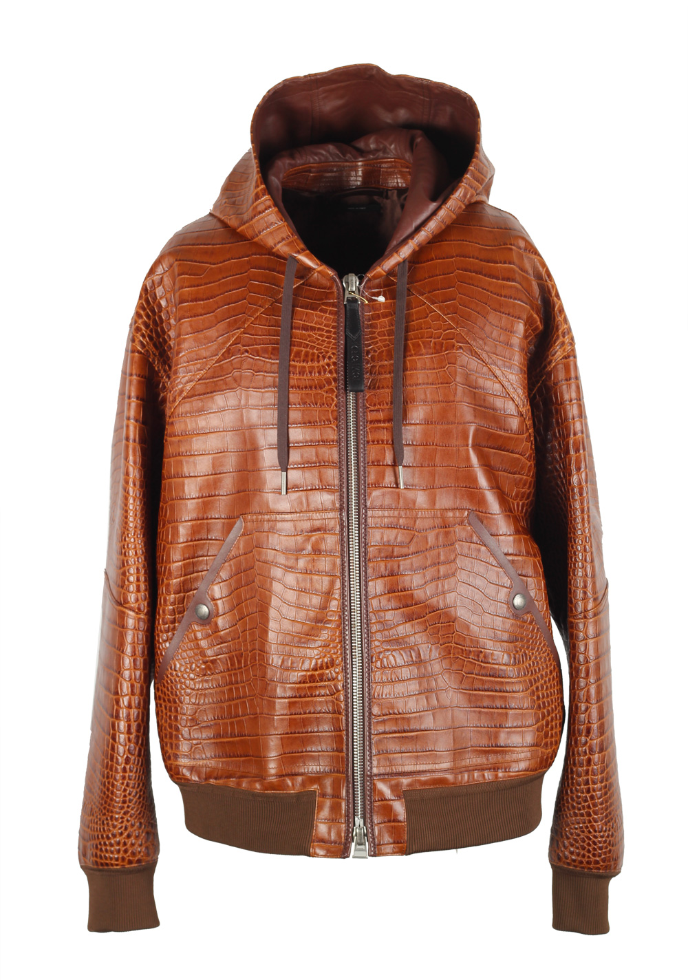 TOM FORD Crocodile Embossed Hooded Jacket Coat | Costume Limité