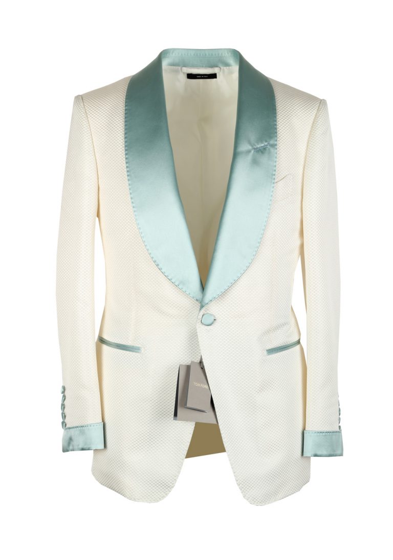 TOM FORD Shelton Ivory Tuxedo Smoking Dinner Jacket Size 46C / 36S U.S. - thumbnail | Costume Limité