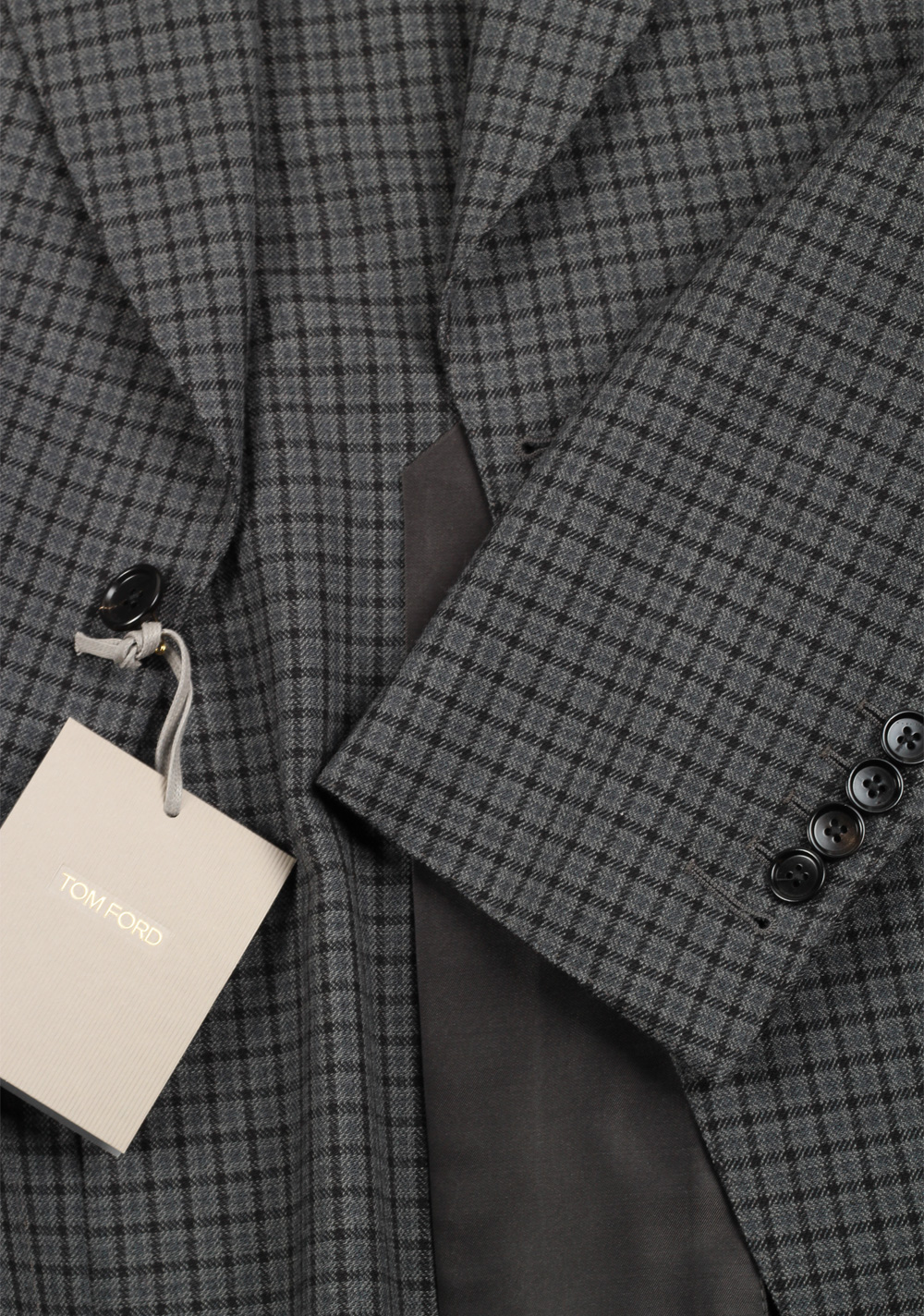 TOM FORD Atticus Gray Checked Suit Size 46 / 36R U.S. | Costume Limité