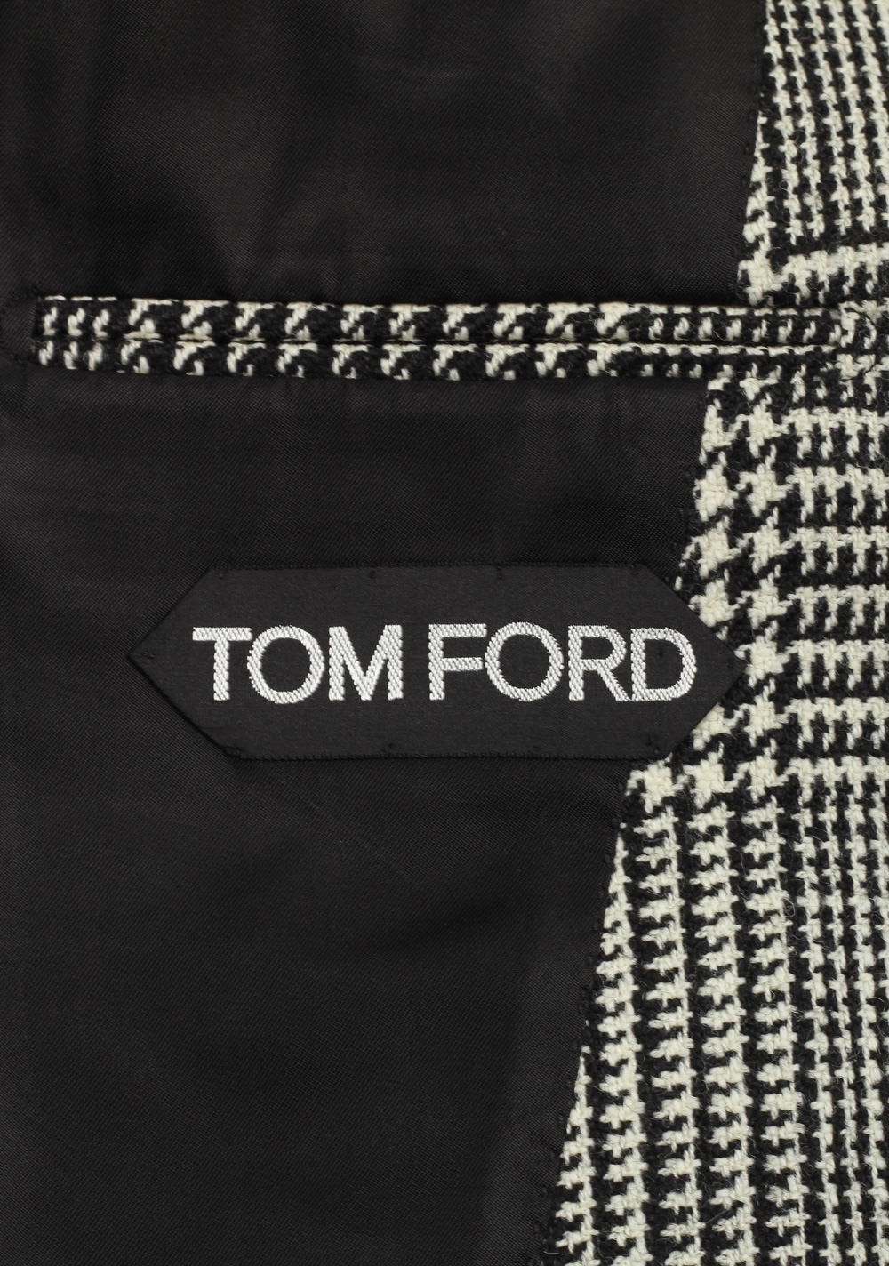 TOM FORD Atticus Black White Checked Suit Size 46 / 36R U.S. | Costume Limité