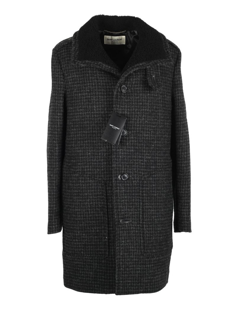 Saint Laurent Paris Gray Shearling  Over Coat Size 48 / 38R U.S. - thumbnail | Costume Limité