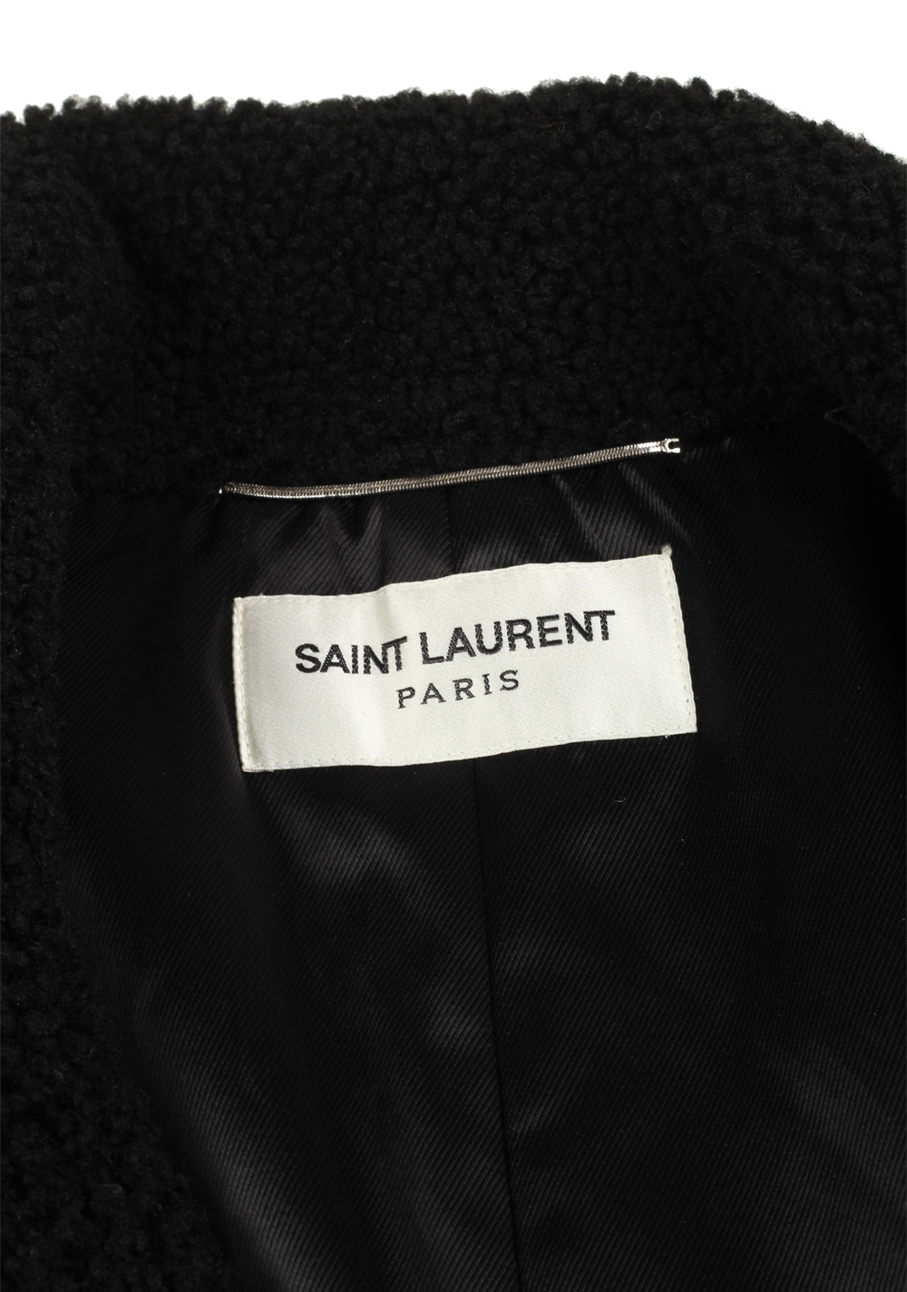 Saint Laurent Paris Gray Shearling  Over Coat Size 48 / 38R U.S. | Costume Limité