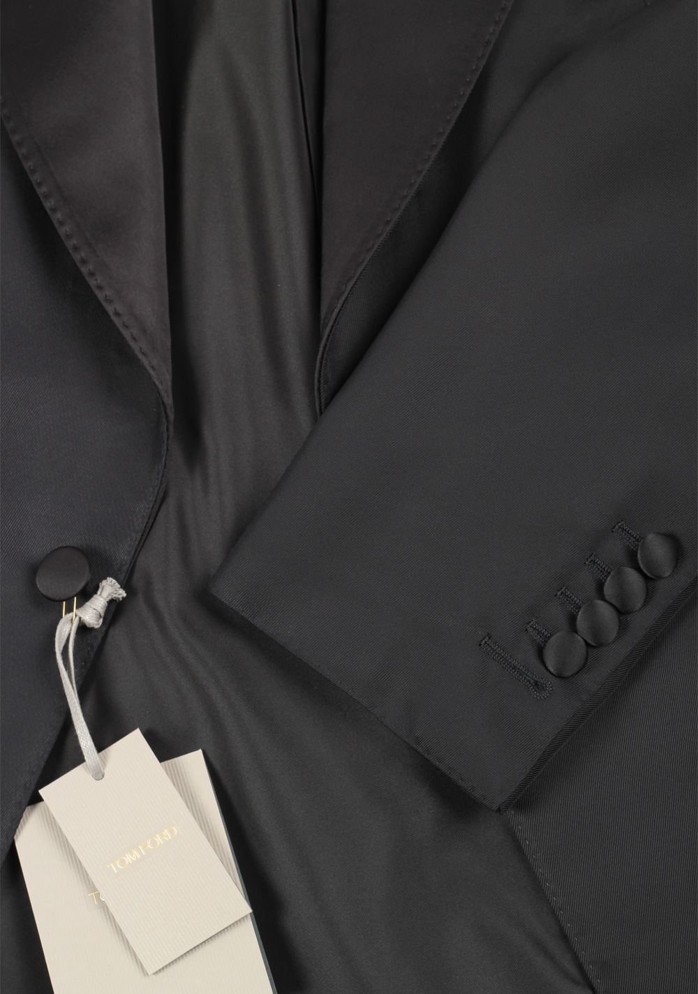 TOM FORD Atticus Black Tuxedo Cocktail Dinner Jacket Size 50 / 40R U.S. | Costume Limité