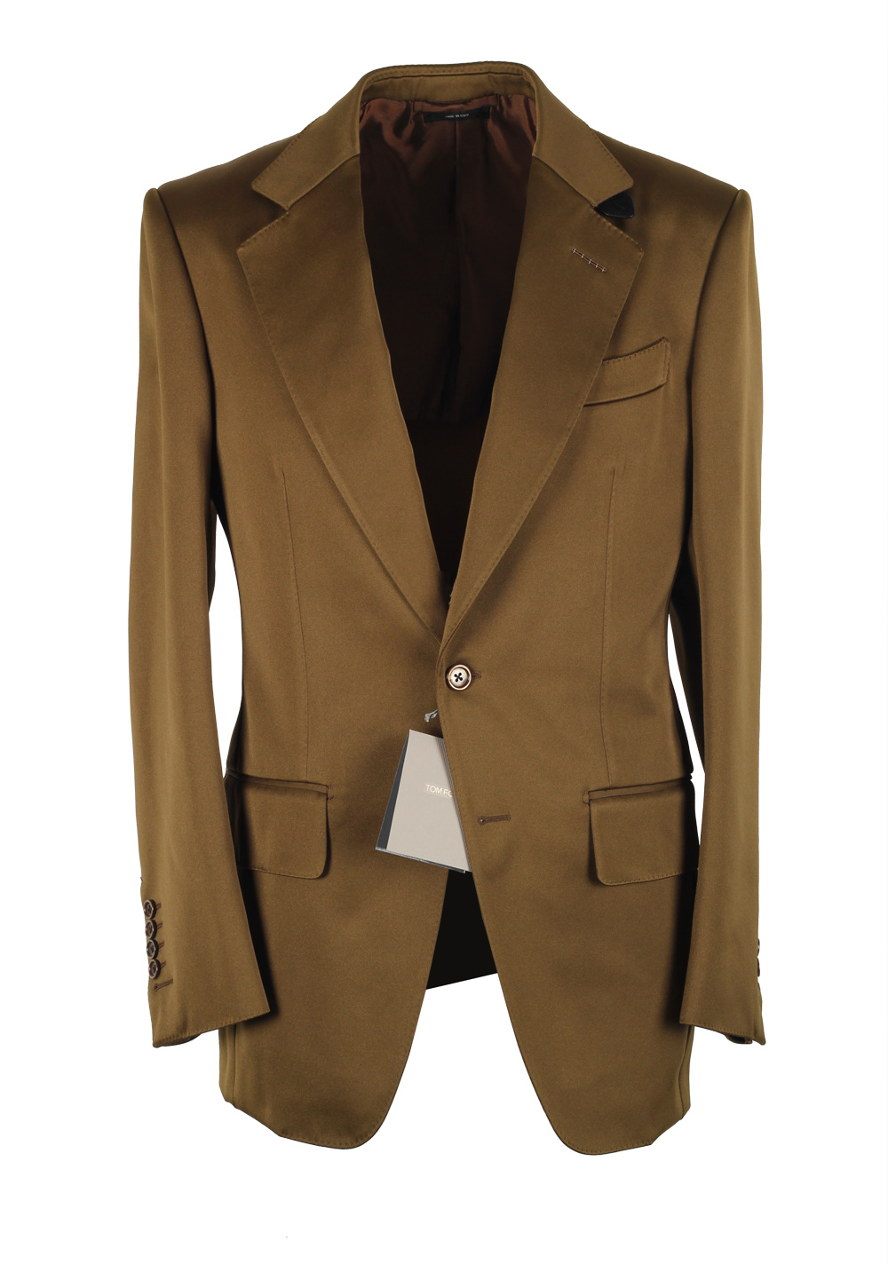 TOM FORD Atticus Brownish Green Sport Coat Size 46 / 36R U.S. | Costume Limité