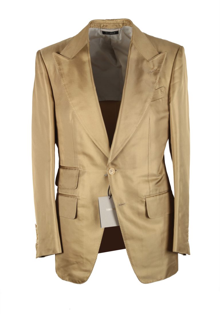 TOM FORD Atticus Gold Suit Size 46 / 36R U.S. In Silk - thumbnail | Costume Limité