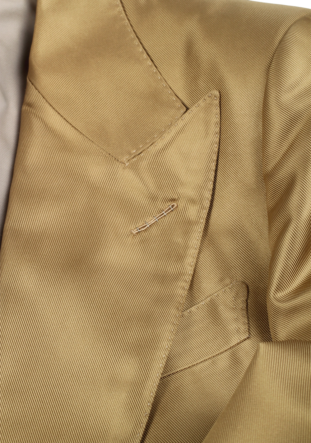 TOM FORD Atticus Gold Suit Size 46 / 36R U.S. In Silk | Costume Limité