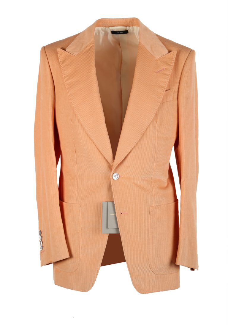 TOM FORD Atticus Orange Corduroy Suit Size 46 / 36R U.S. - thumbnail | Costume Limité