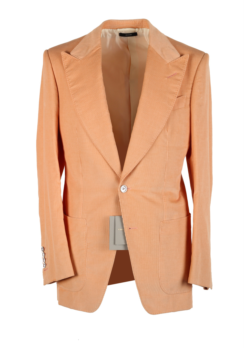 TOM FORD Atticus Orange Corduroy Suit Size 46 / 36R U.S. | Costume Limité