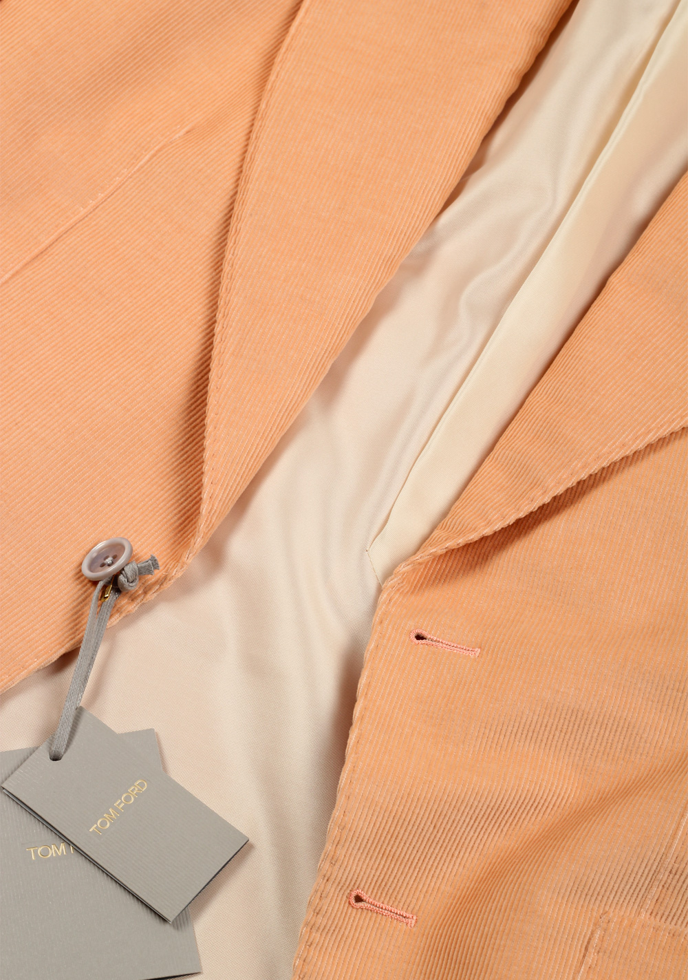 TOM FORD Atticus Orange Corduroy Suit Size 46 / 36R U.S. | Costume Limité