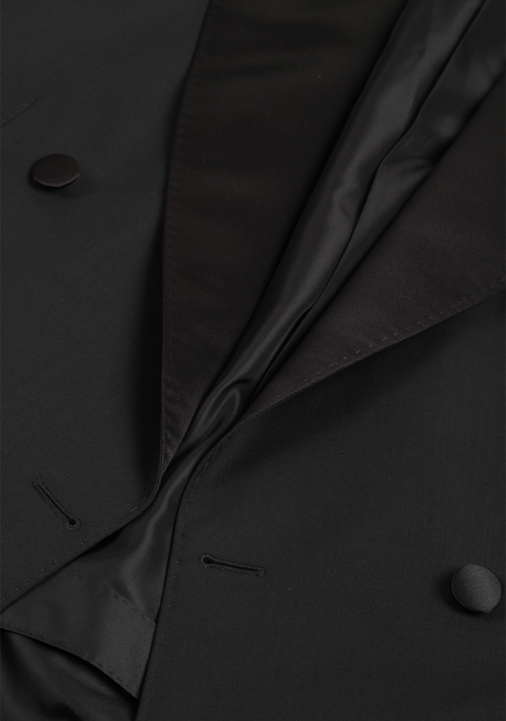 TOM FORD Shelton Double Breasted Black Tuxedo Suit Size 48 / 38R U.S. | Costume Limité