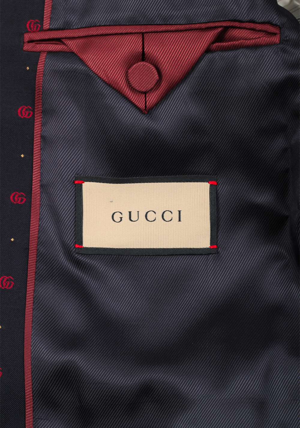 Gucci Blue Red GG Signature Suit | Costume Limité