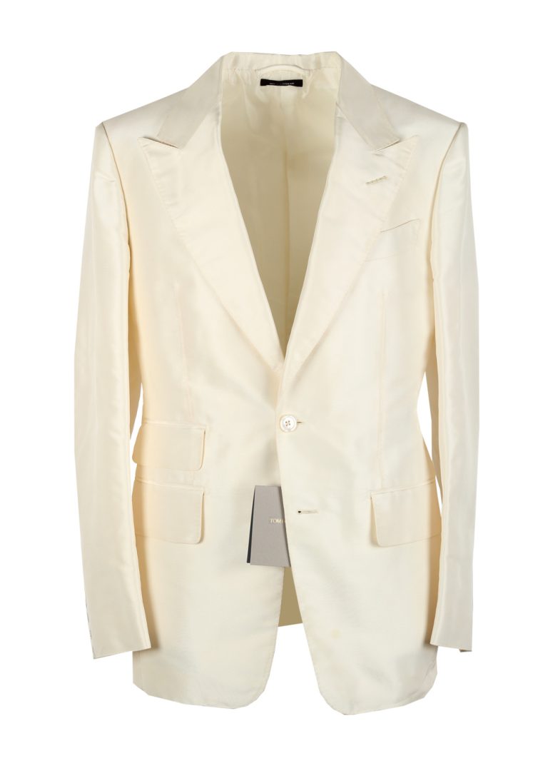 TOM FORD Shelton Silk Off White Sport Coat Size 46 / 36R U.S. - thumbnail | Costume Limité