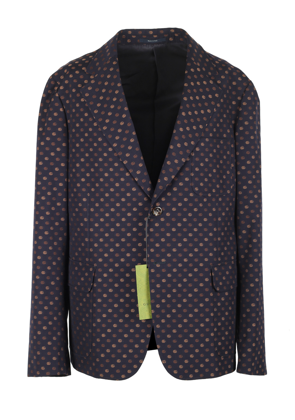 Gucci Blue GG Signature Blazer Sport Coat Size 52 / 42R U.S. | Costume Limité