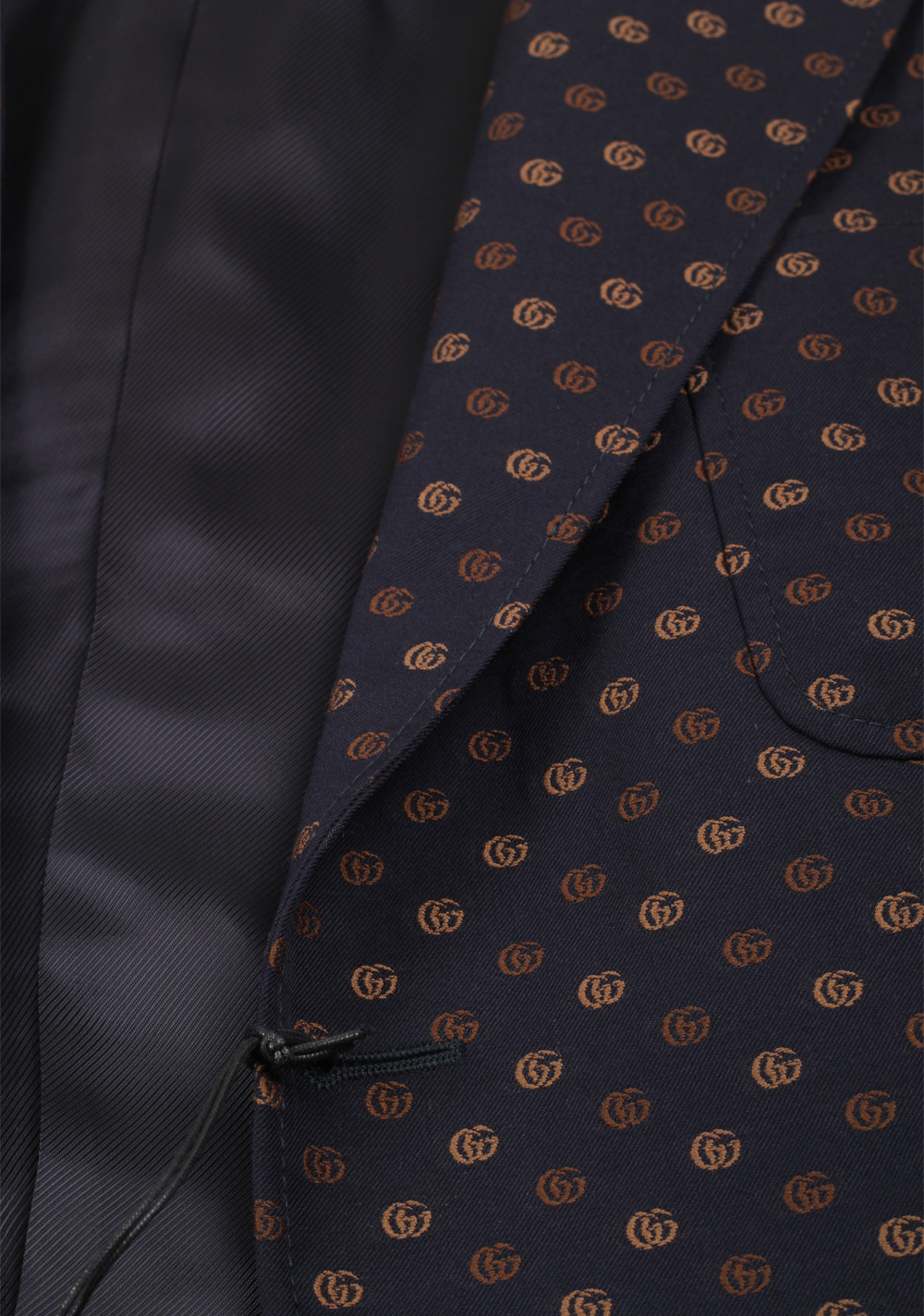 Gucci Blue GG Signature Blazer Sport Coat Size 52 / 42R U.S. | Costume Limité