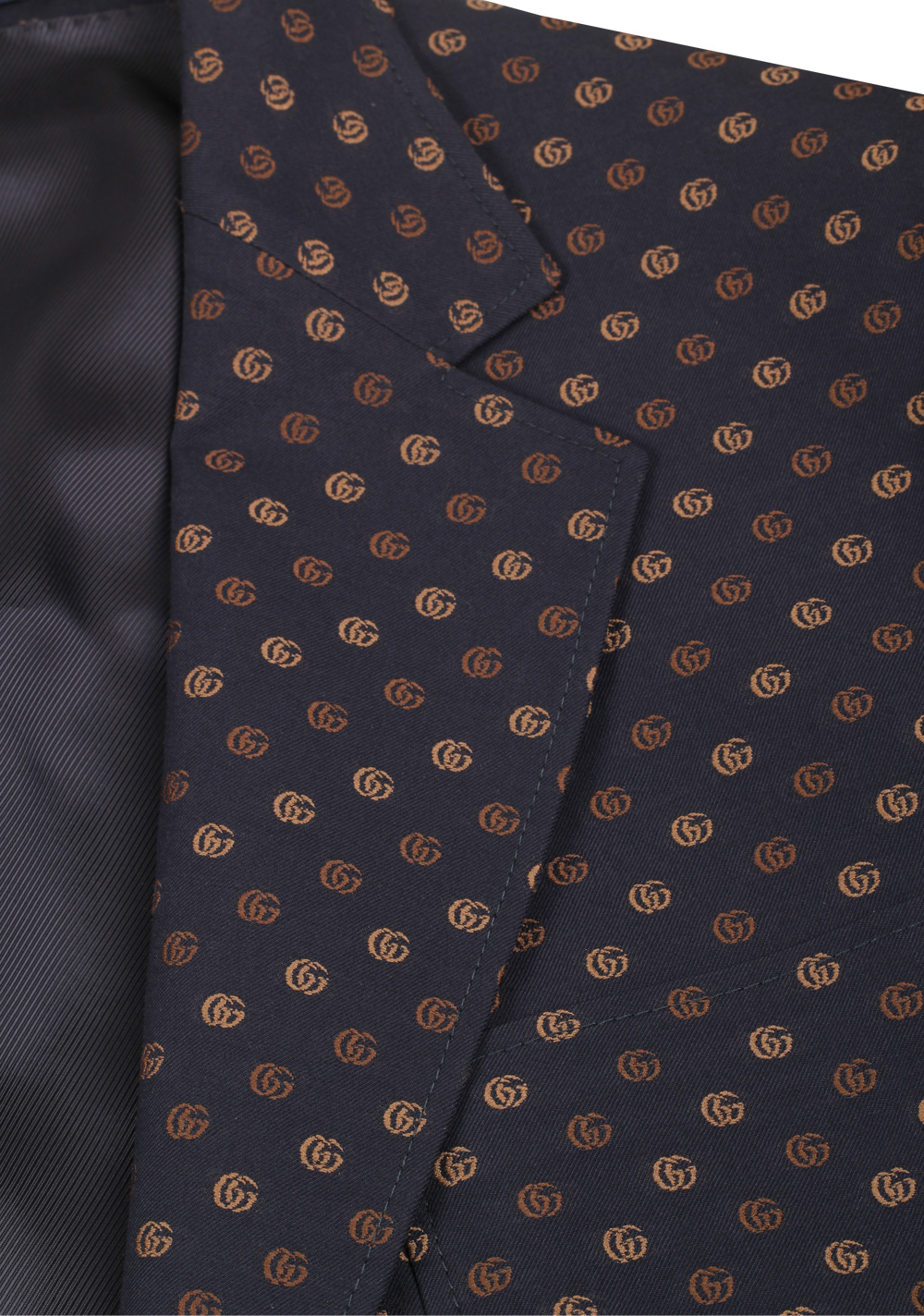 Gucci Blue GG Signature Blazer Sport Coat Size 52 / 42R U.S. | Costume Limité