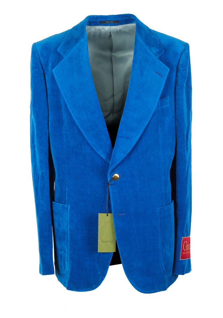 Gucci Blue Velvet Blazer Sport Coat Size 54 / 44R U.S. - thumbnail | Costume Limité