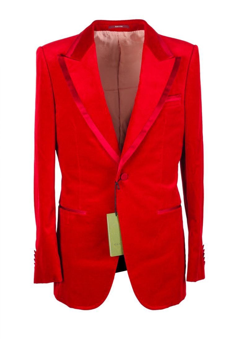 Gucci Red Signature Cocktail Dinner Jacket Size 48 / 38R U.S. - thumbnail | Costume Limité