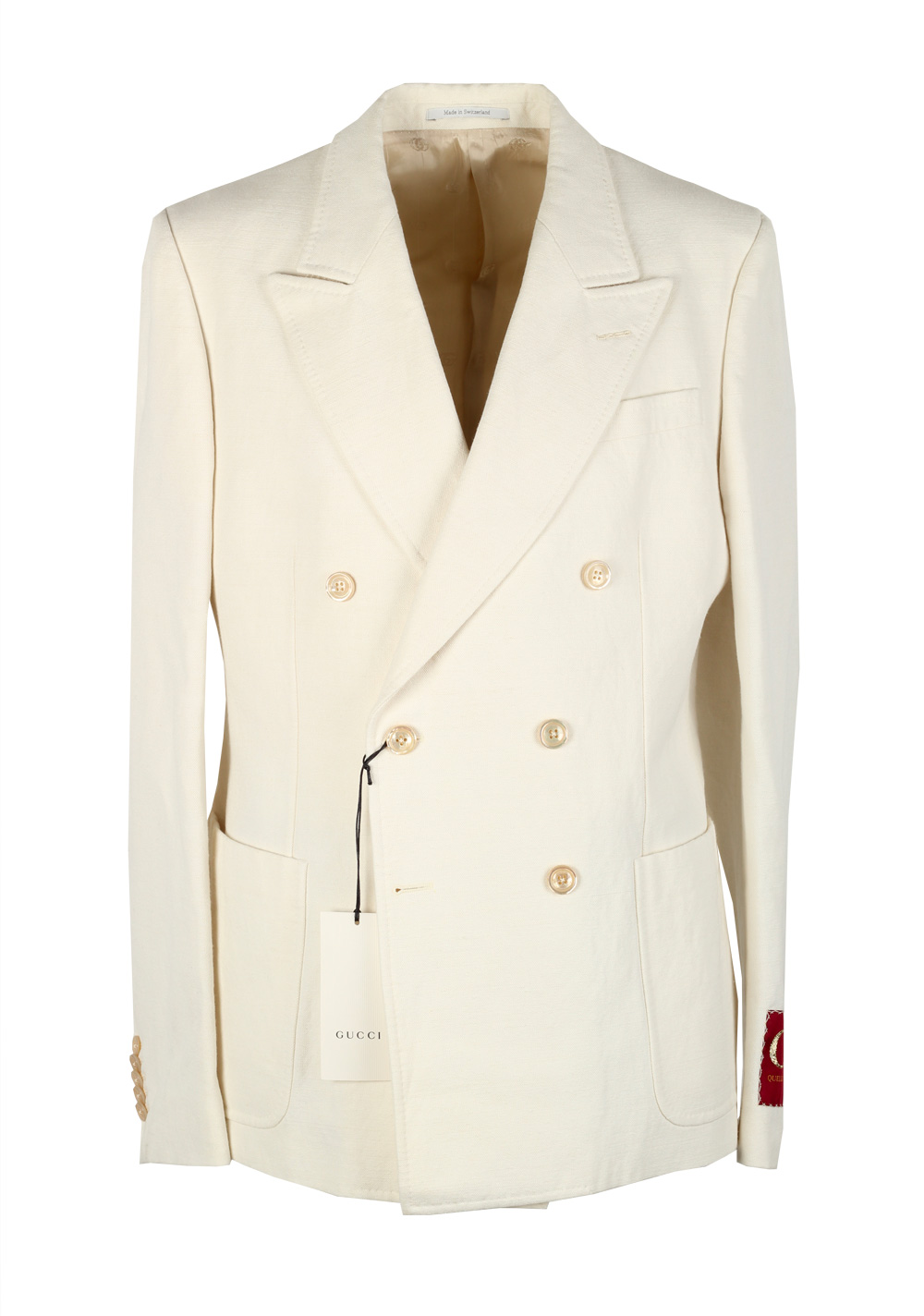 Gucci Off White Double Breasted Signature Sport Coat | Costume Limité