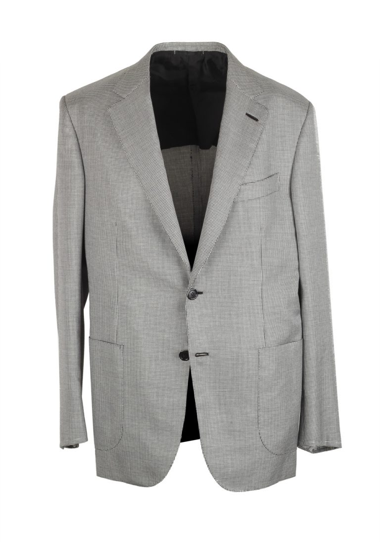 Brioni Condotti  Black / White Sport Coat Size 52 / 42R U.S. In Silk Blend - thumbnail | Costume Limité