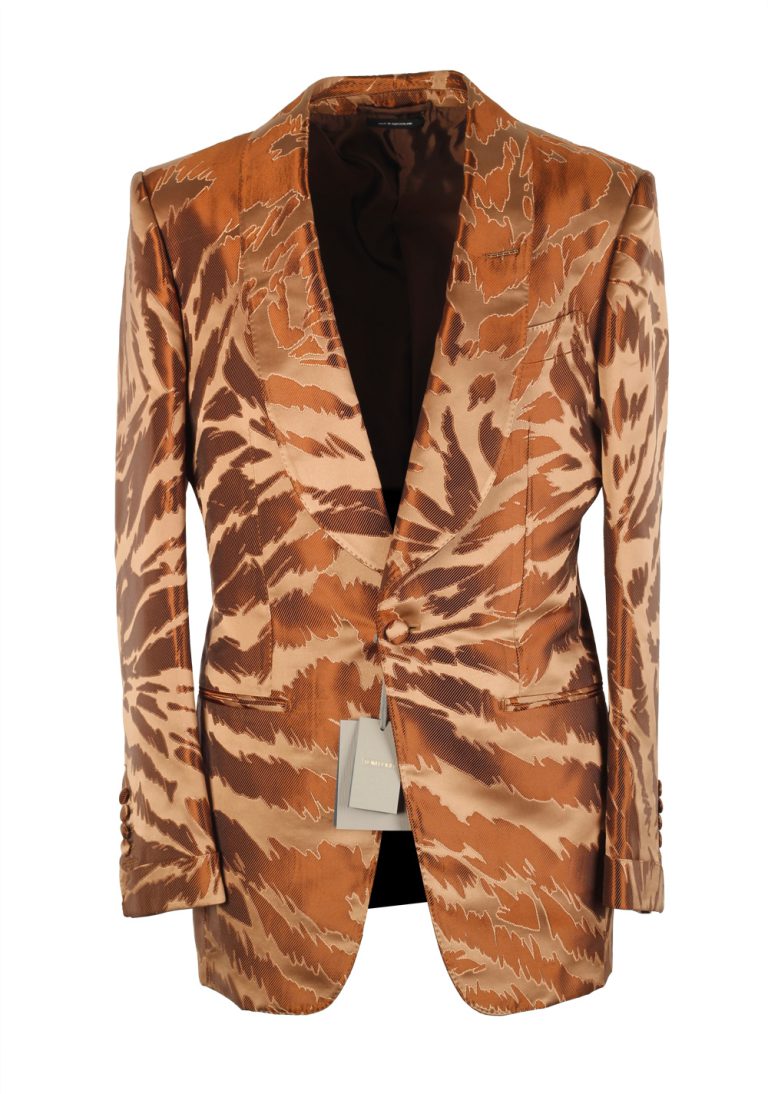 TOM FORD Atticus Copper Tuxedo Dinner Jacket Size 46 / 36R U.S. - thumbnail | Costume Limité