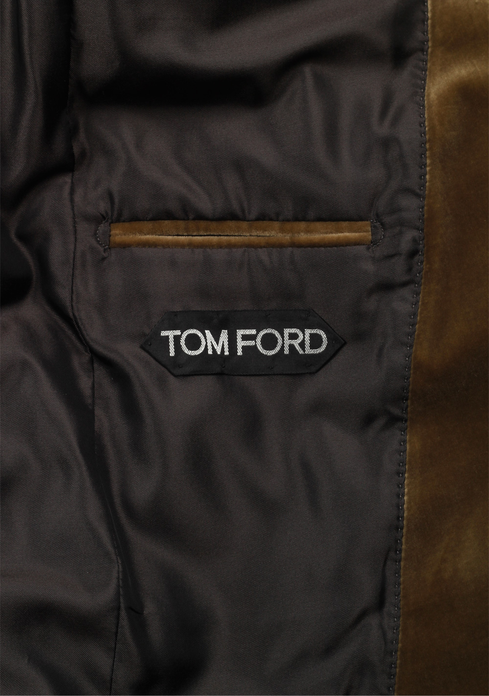 TOM FORD Atticus Brown Velvet Sport Coat Size 46 / 36R In Cotton | Costume Limité