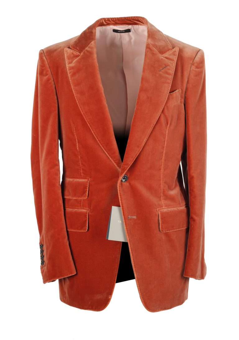 TOM FORD Atticus Brown Velvet Sport Coat Size 46 / 36R In Cotton - thumbnail | Costume Limité