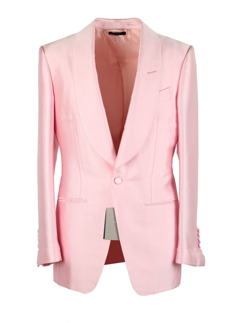 TOM FORD Atticus Pink Tuxedo Dinner Jacket Size 46 / 36R U.S. - thumbnail | Costume Limité