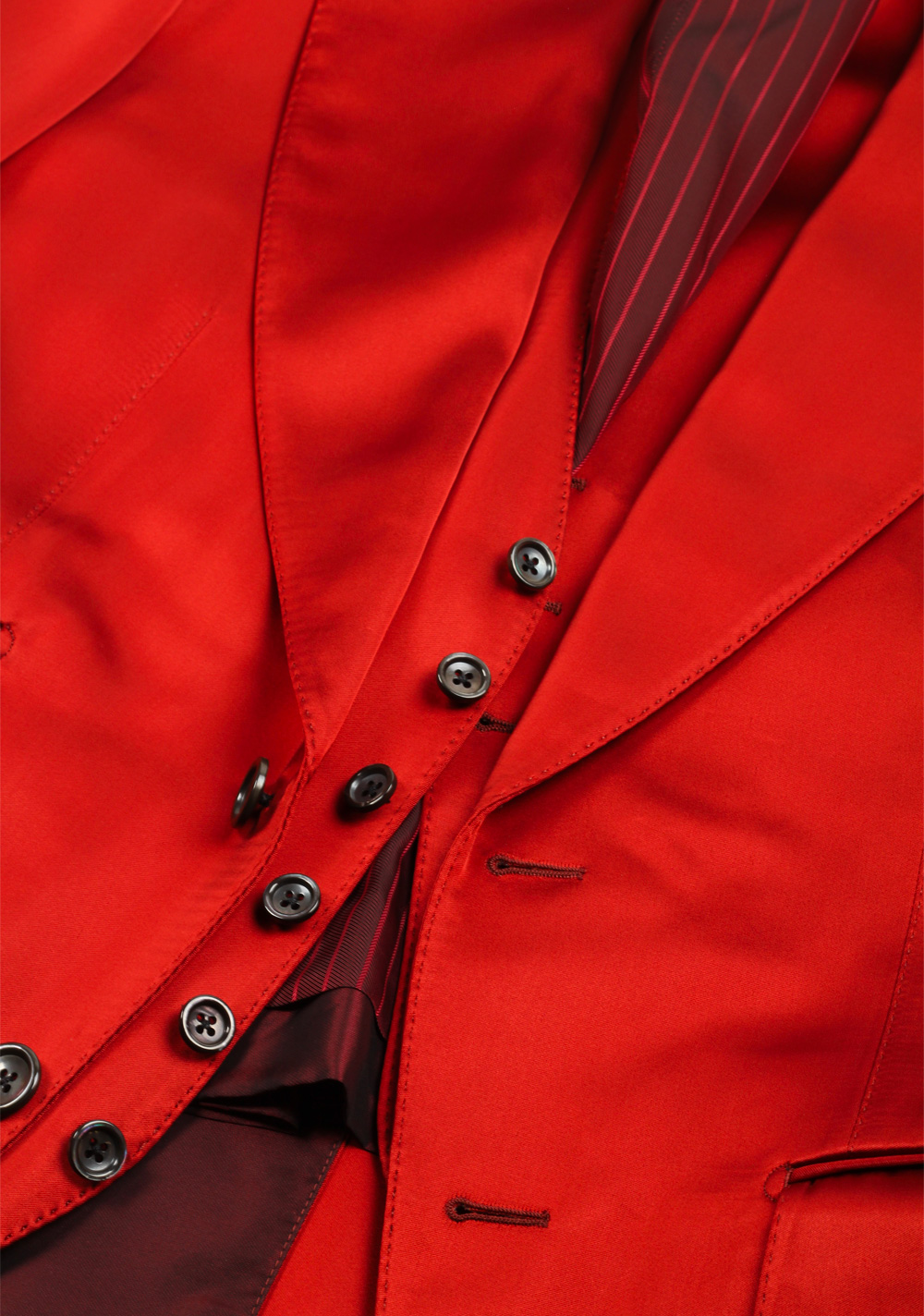 TOM FORD Atticus Red 3 Piece Suit Size 46 / 36R U.S. | Costume Limité