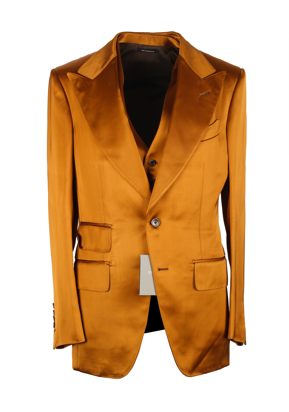 TOM FORD Atticus Bronze 3 Piece Suit Size 46 / 36R U.S. | Costume Limité