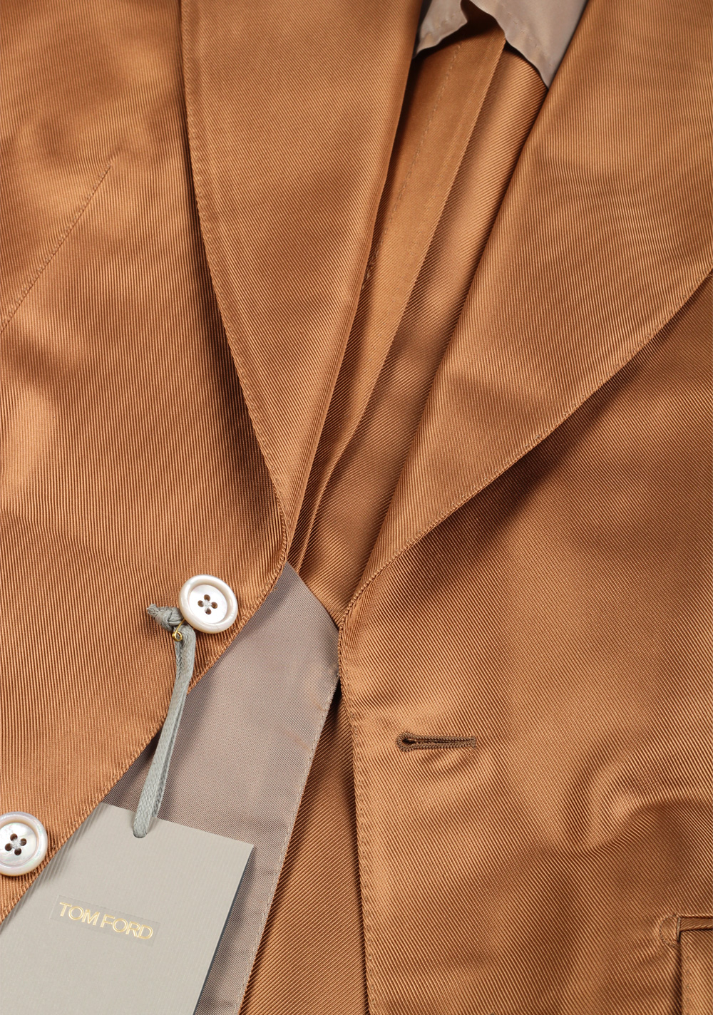 TOM FORD Atticus Brown Silk Suit Size 46 / 36R U.S. | Costume Limité