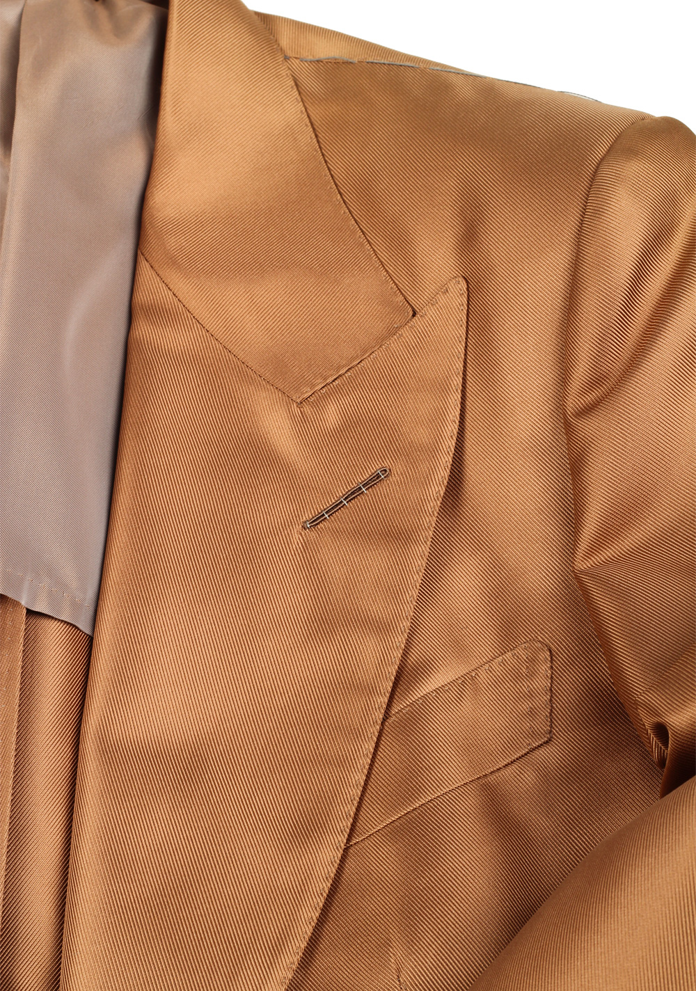 TOM FORD Atticus Brown Silk Suit Size 46 / 36R U.S. | Costume Limité