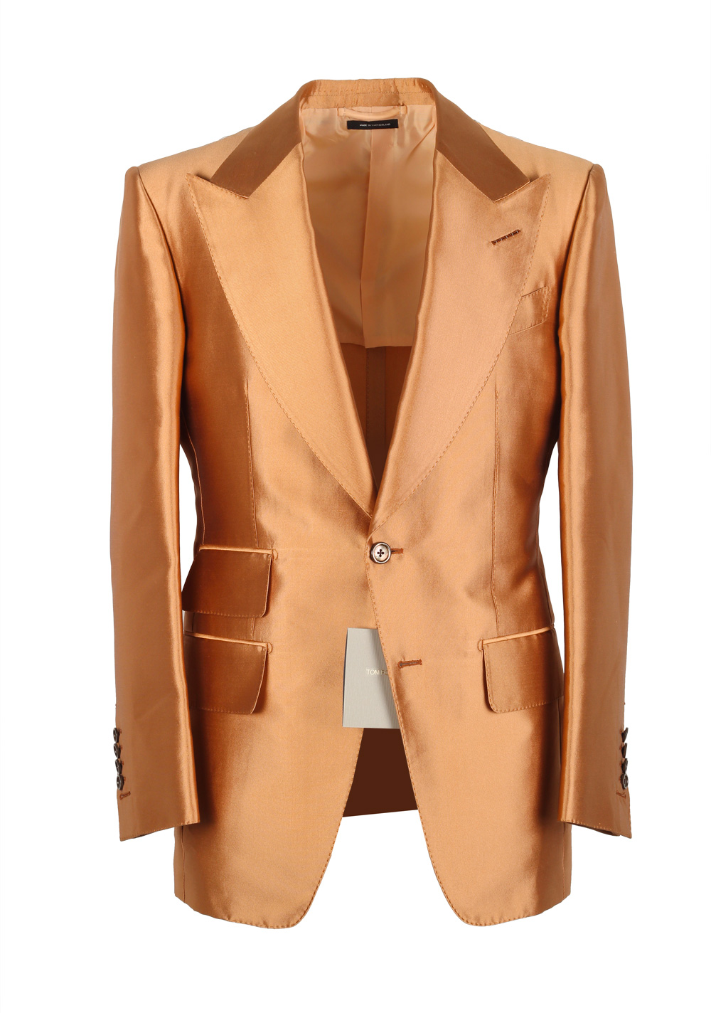 TOM FORD Atticus Champagne Silk Suit Size 46 / 36R U.S. | Costume Limité