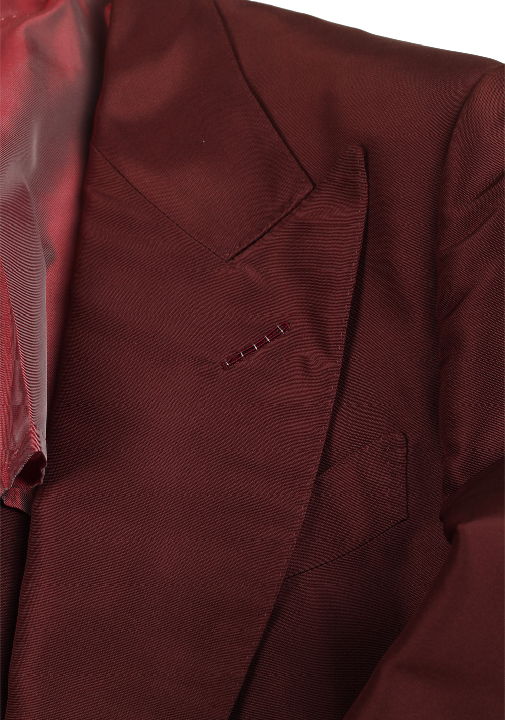 TOM FORD Atticus Burgundy Silk Suit Size 46 / 36R U.S. | Costume Limité