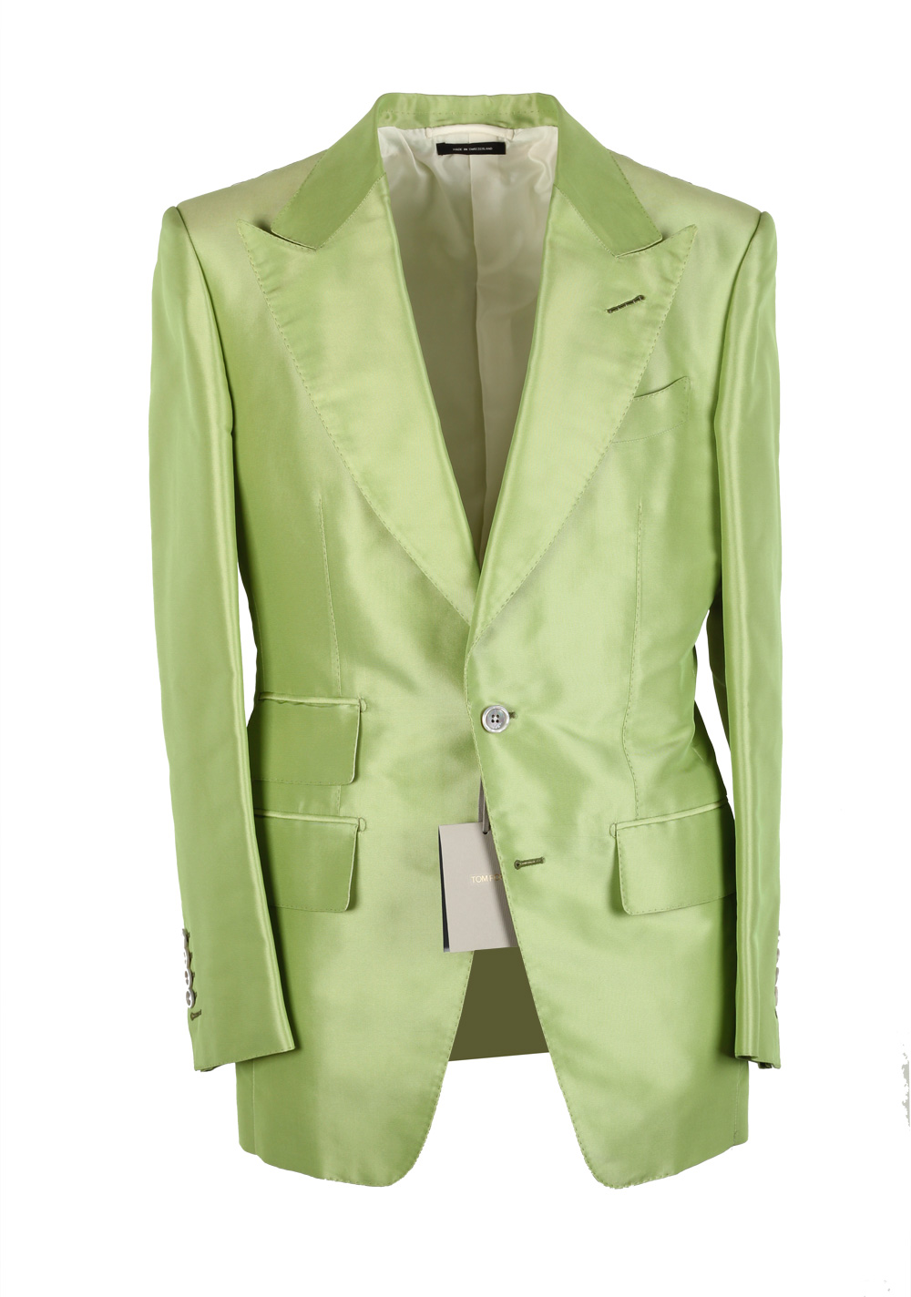 TOM FORD Basic Base M Silk Green Suit Size 46 / 36R U.S. | Costume Limité