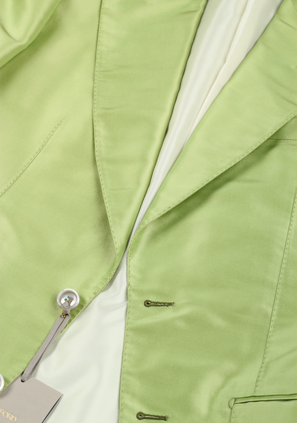 TOM FORD Basic Base M Silk Green Suit Size 46 / 36R U.S. | Costume Limité