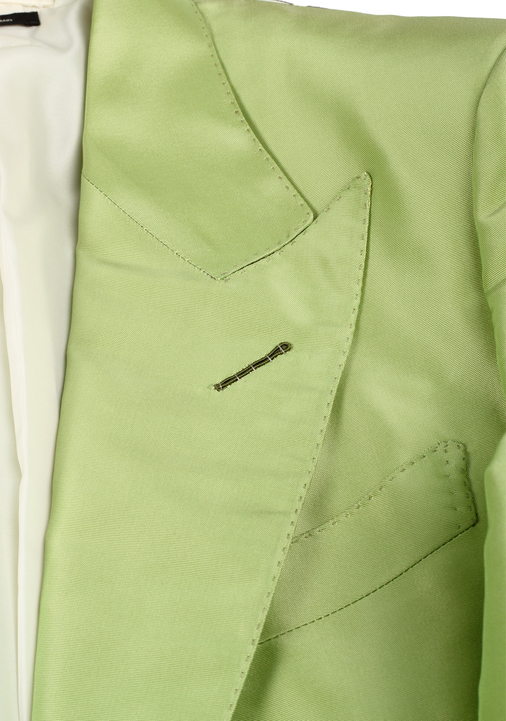 TOM FORD Basic Base M Silk Green Suit Size 46 / 36R U.S. | Costume Limité