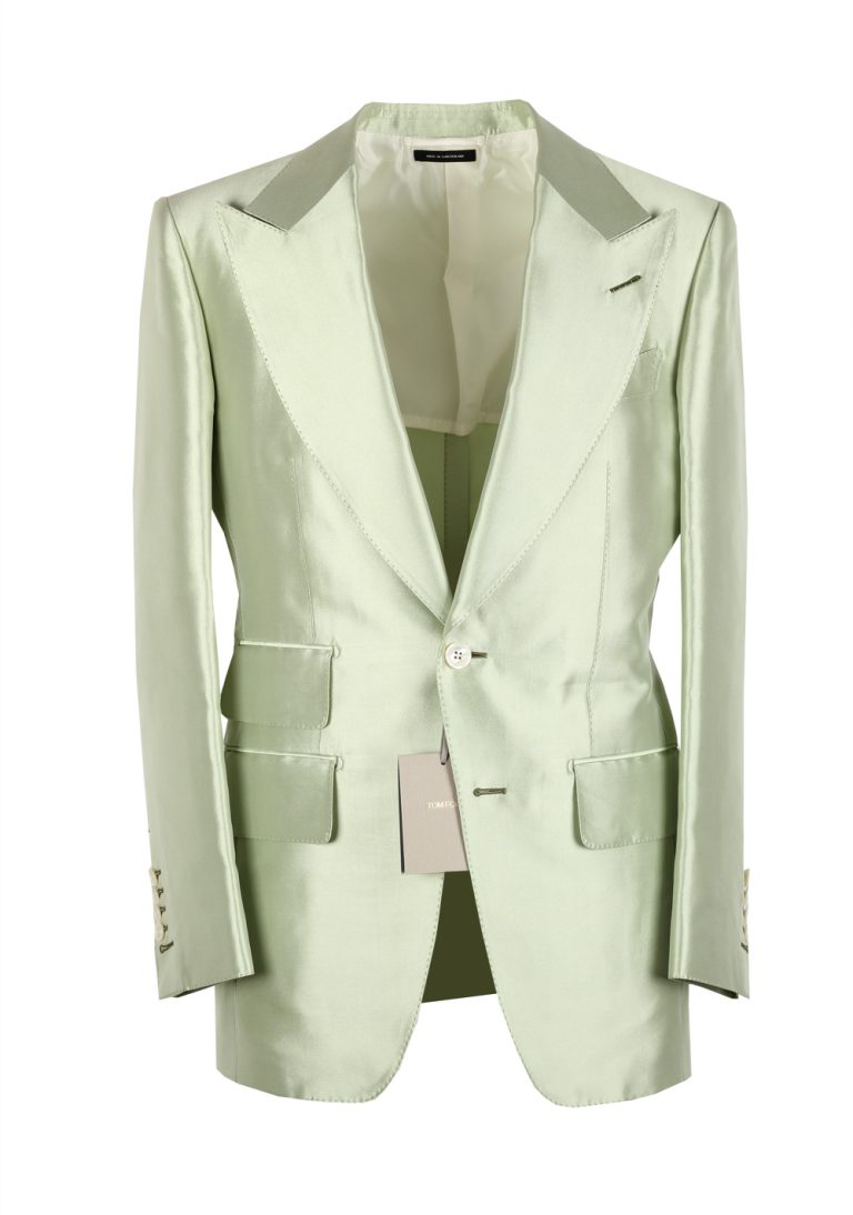 TOM FORD Atticus Green Silk Suit Size 46 / 36R U.S. - thumbnail | Costume Limité
