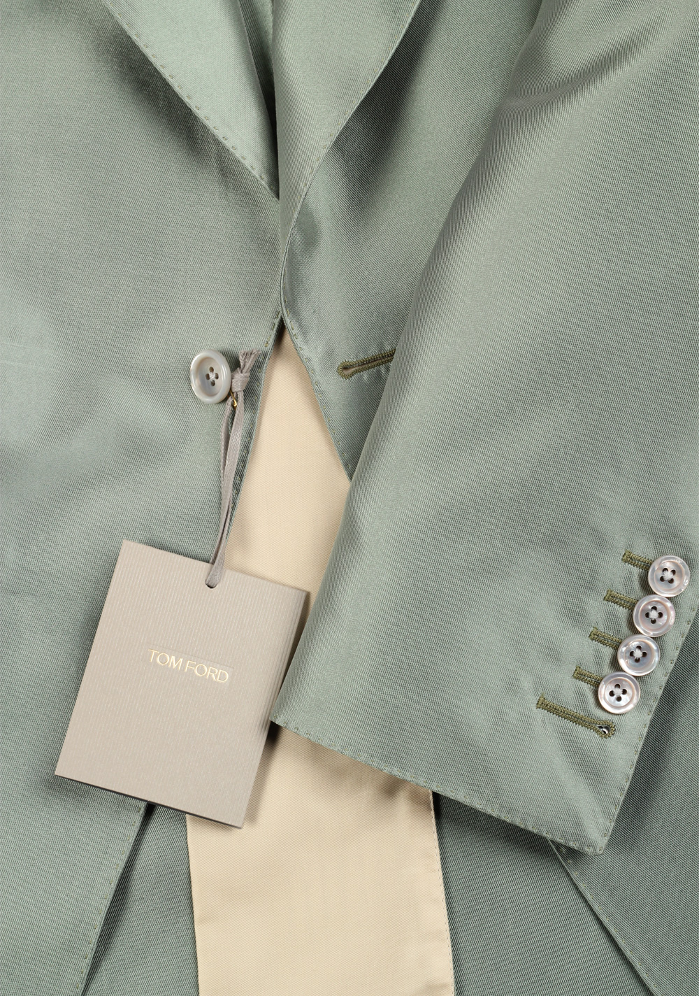 TOM FORD Atticus Green Silk Suit Size 46 / 36R U.S. | Costume Limité
