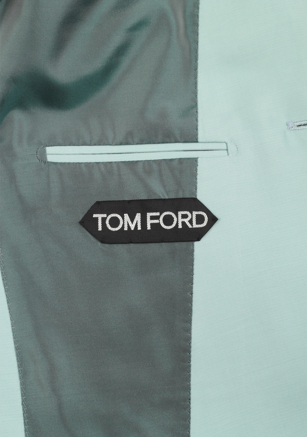 TOM FORD Atticus Mint Silk Suit Size 46 / 36R U.S. | Costume Limité