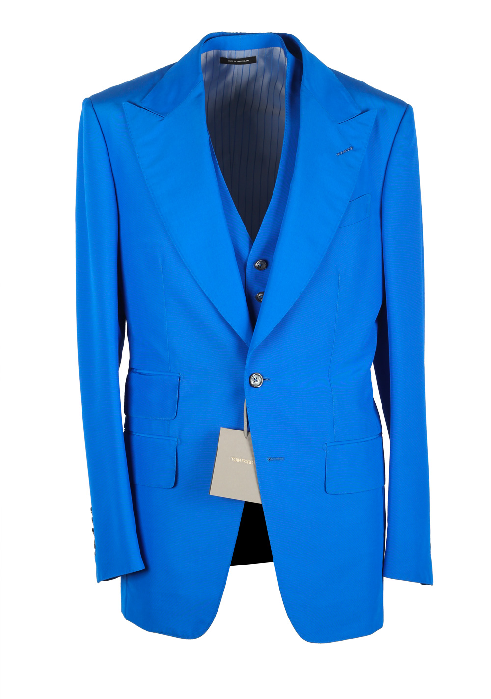 TOM FORD Atticus Blue 3 Piece Suit Size 46 / 36R U.S. | Costume Limité