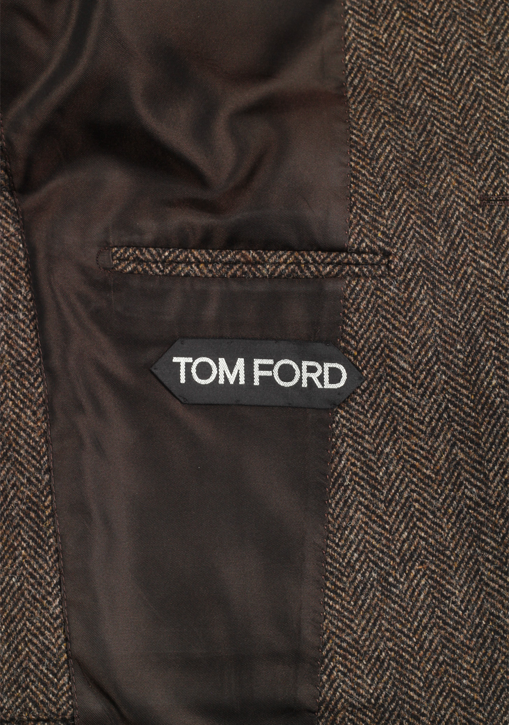 TOM FORD Atticus Brown Herringbone Suit Size 46 / 36R U.S. | Costume Limité