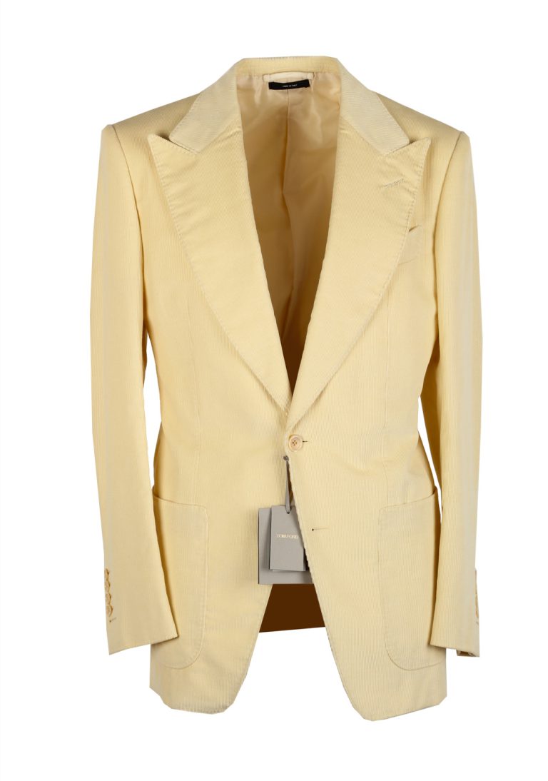 TOM FORD Atticus Sand Corduroy Suit Size 46 / 36R U.S. In Cotton Linen - thumbnail | Costume Limité
