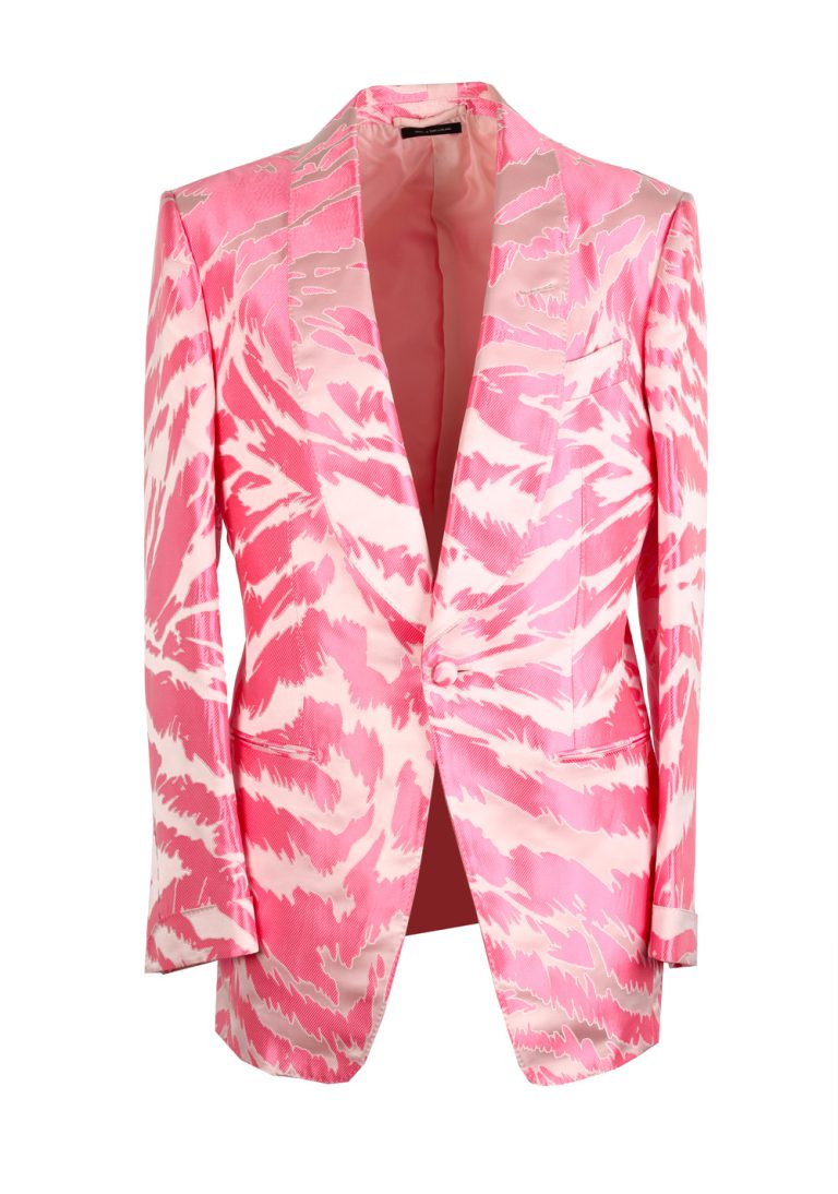 TOM FORD Atticus Pink Tuxedo Dinner Jacket Size 46 / 36R U.S. - thumbnail | Costume Limité