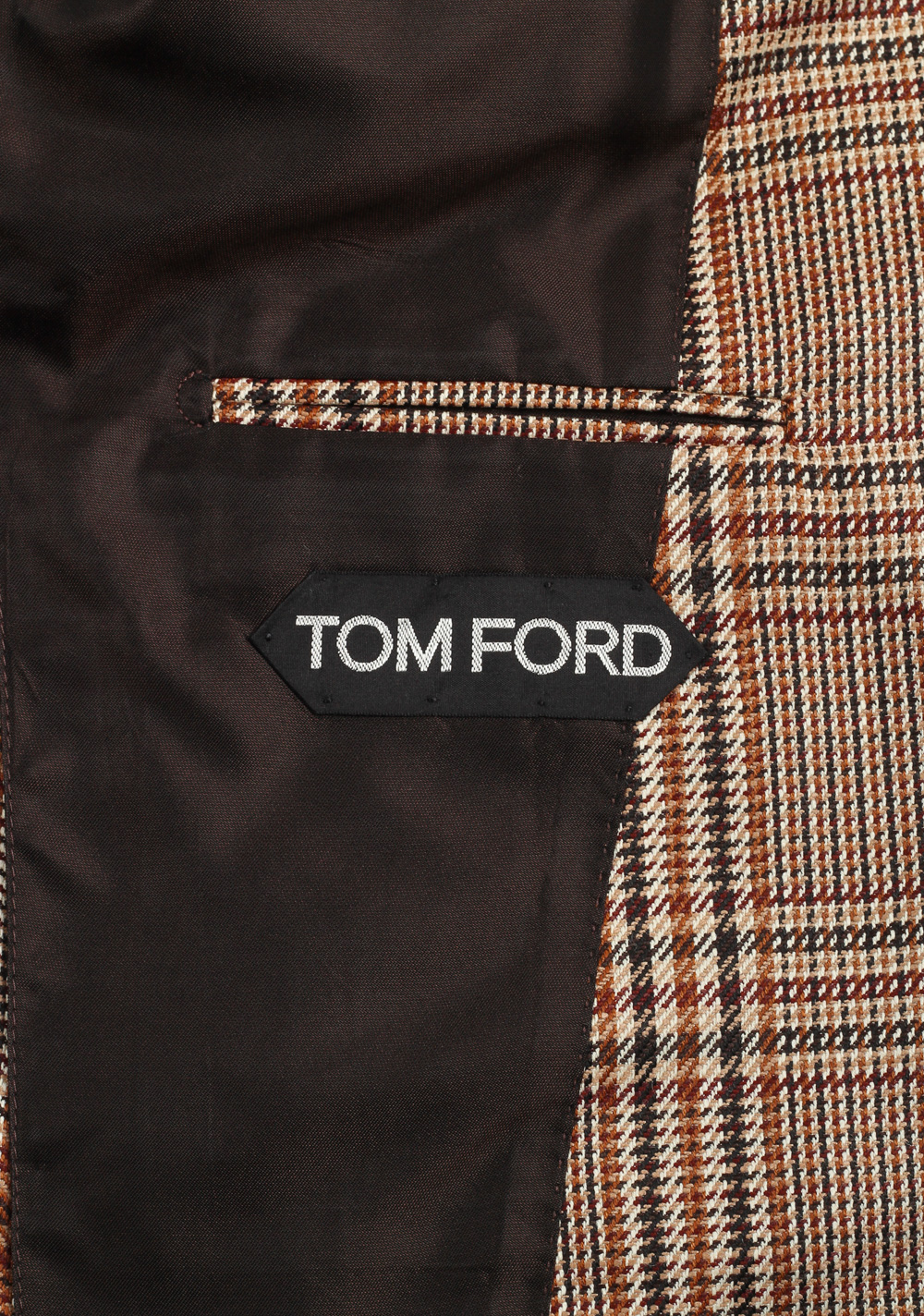 TOM FORD Shelton Checked Brown Sport Coat | Costume Limité